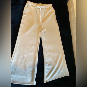 Shein Cream wide pants - set sweater sold separately.